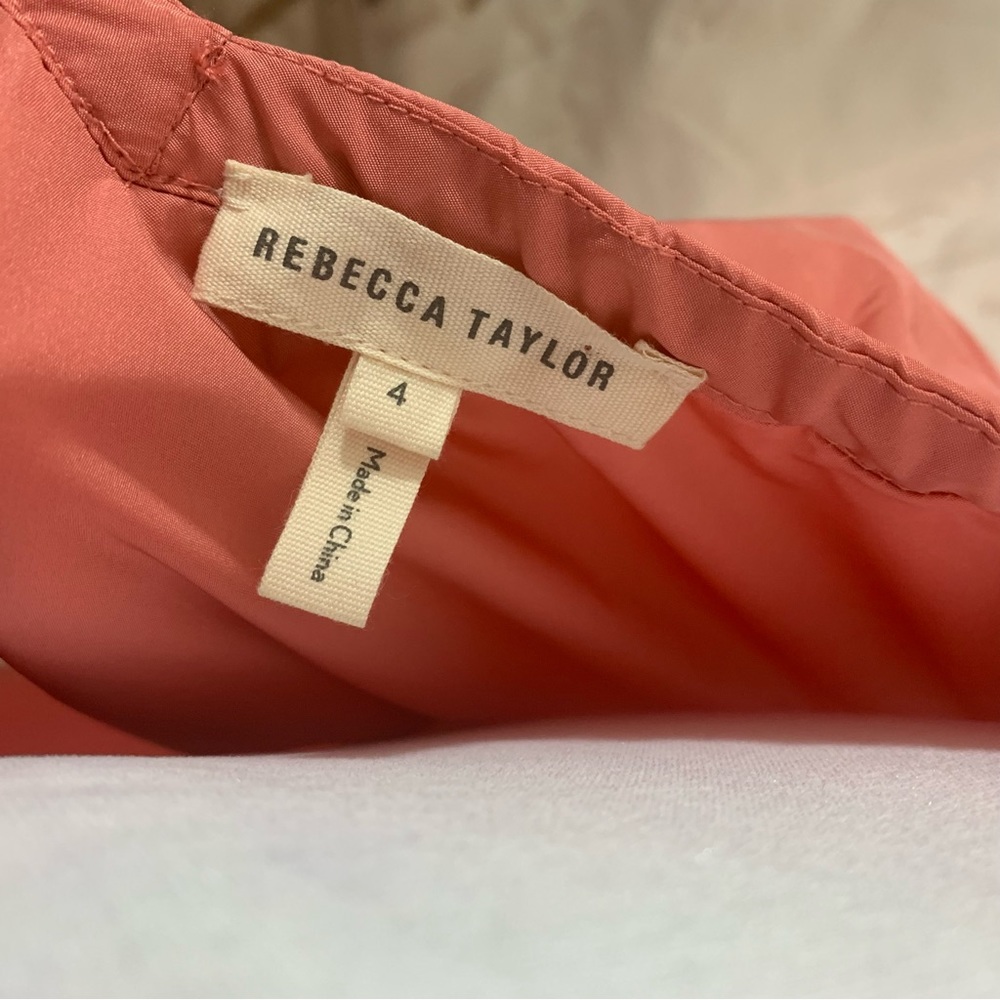 Rebecca Taylor Off Shoulder Ruffle Blouse in Peach - Picture 11 of 12